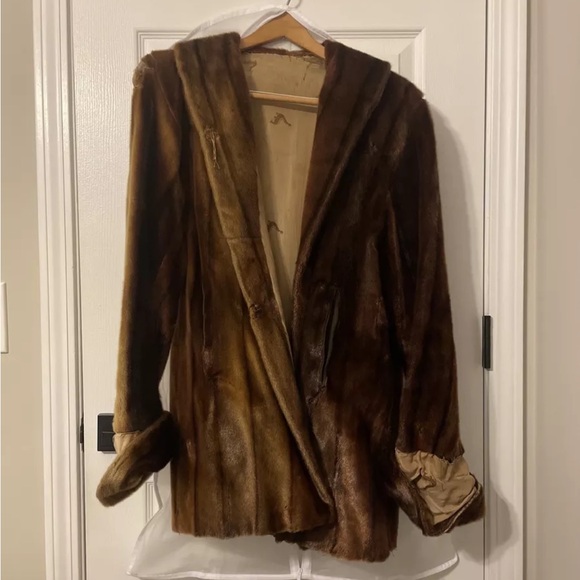 Rare Vintage Genuine Donkey Fur Coat- Distressed, For Restoration or Repurposing - Picture 1 of 4